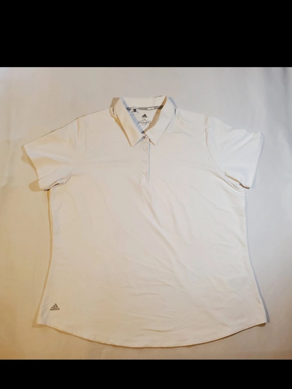 Adidas Womens Plus 2XL Golf Polo Shirt White Athletic Performance Top